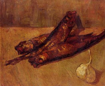 Vincent Van Gogh : Still Life with Bloaters and Garlic